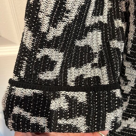 Olsen Europe Black/White Patterned Cardigan Size M (10) Nwot - Picture 5 of 14